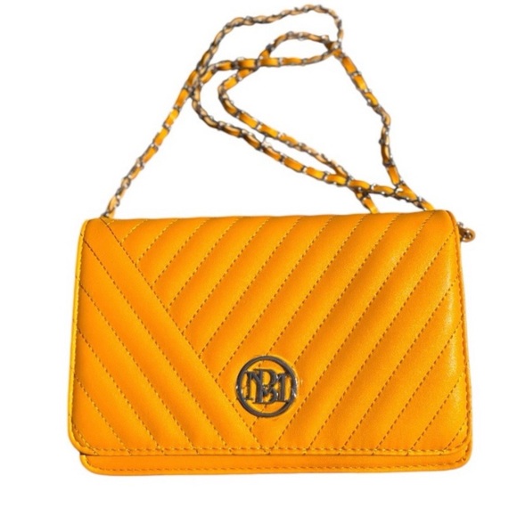 Badgley Mischka Handbags - Badgley Mischka Yellow Quilted Crossbody Bag NWT